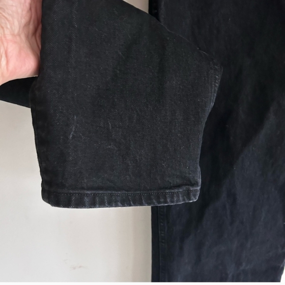 Abercrombie & Fitch Black 90's Straight Ultra High Rise Denim Jeans Size 16 - Picture 2 of 14